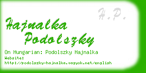 hajnalka podolszky business card